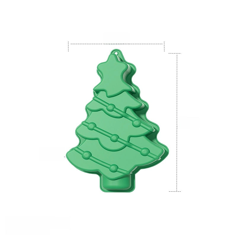 In Stock 6 Even Christmas Silicone Cake Mold DIY Household Kitchen Food Grade Baking Tools Manufacturers