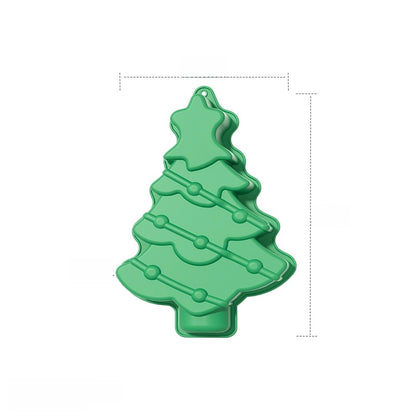 In Stock 6 Even Christmas Silicone Cake Mold DIY Household Kitchen Food Grade Baking Tools Manufacturers