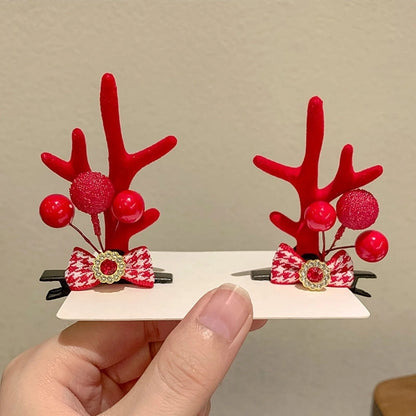 Christmas Fashion Antlers Resin Daily Hairpin