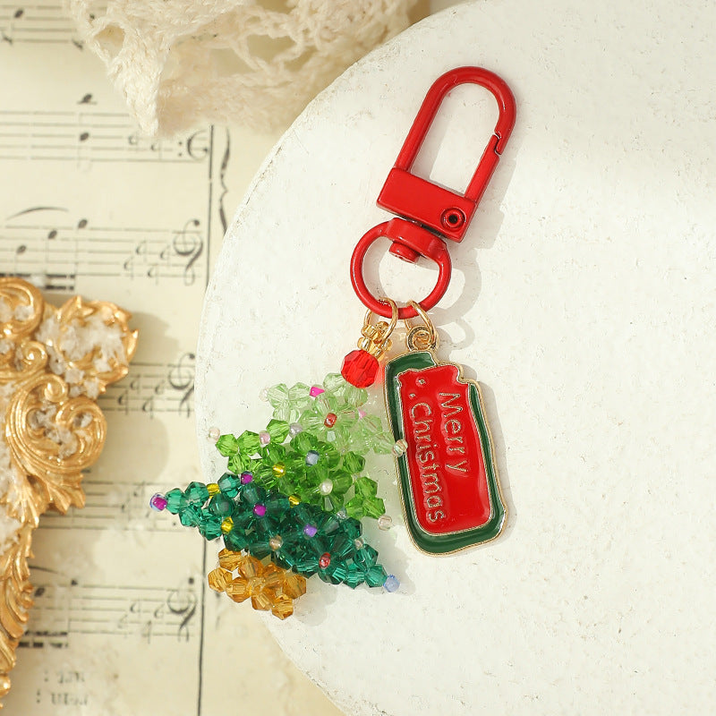Christmas Gift Keychain Pendant Practical Car Key Christmas Tree Ornament Phone Chain