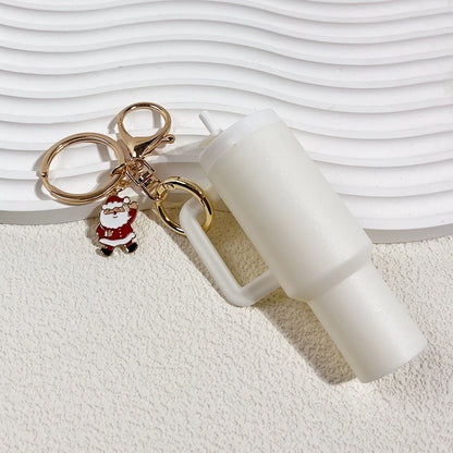 Cute Classic Style Christmas Tree Christmas Socks Cup Plastic Christmas Unisex Bag Pendant Keychain
