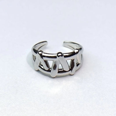 Minimalist Heart Shape Titanium Steel Open Rings