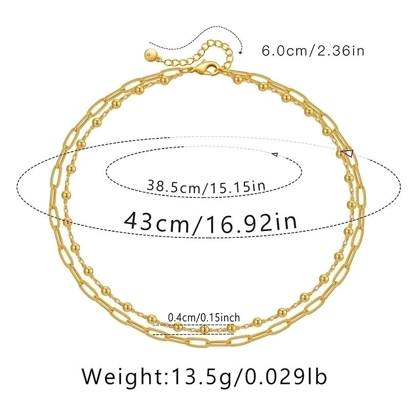 Ig Style Minimalist Solid Color Copper Plating Chain 18k Gold Plated Necklace