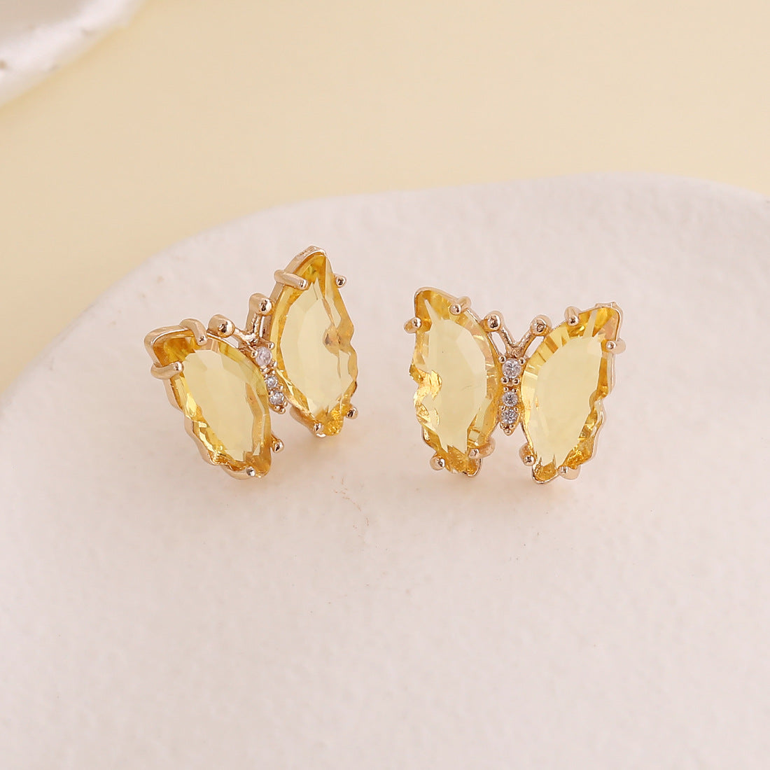 Women Butterfly Copper Stud Earrings