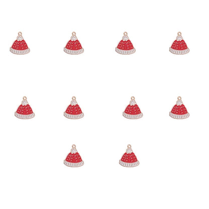 10 PCS/Package 15.9*17.8mm 16*22MM 18.1*19mm Alloy Christmas Hat Christmas Tree Santa Claus Pendant Jewelry Accessories