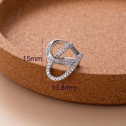 1 Piece Ear Cartilage Rings & Studs Sweet Moon Copper Plating Inlay Zircon