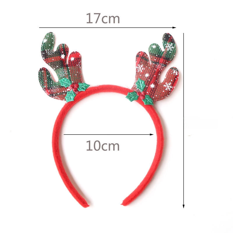 Christmas Hairband Old Man Snowman Elk Horn Headband Christmas Decorations Children Party Headdress