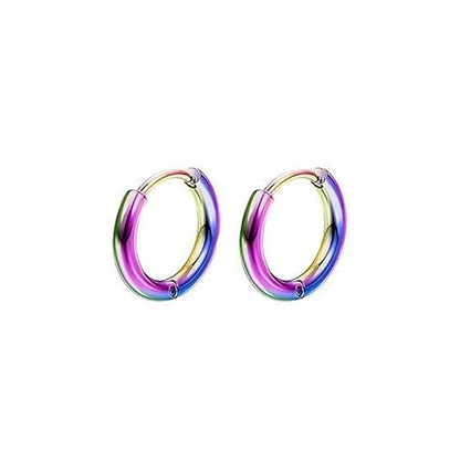 1 Pair Vintage Style Minimalist Round 304 Stainless Steel 18K Gold Plated Stainless Steel Earrings