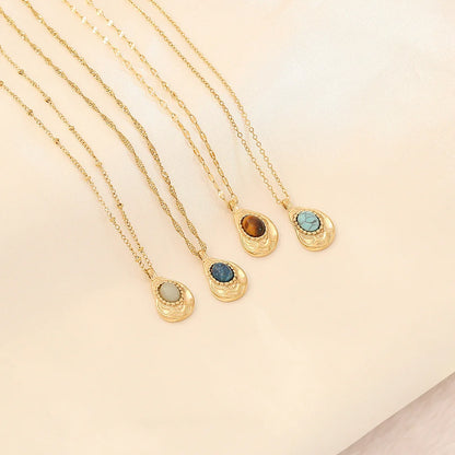 Maillard Geometric Stainless Steel Electroplating Necklaces