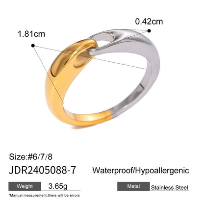 Glam Minimalist Classic Style Geometric 304 Stainless Steel Plating Open Rings