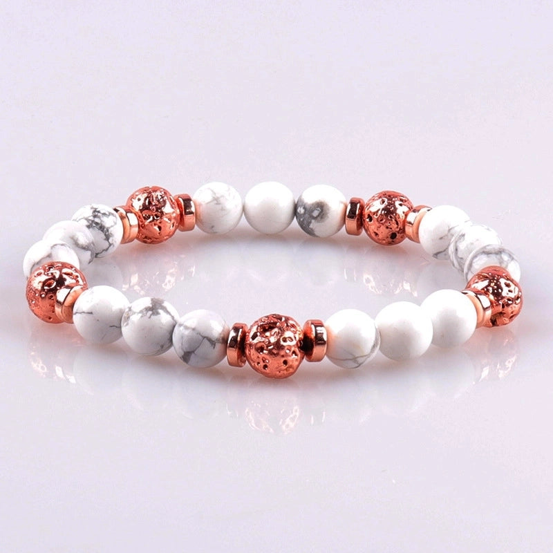Fashion Round Artificial Crystal Turquoise Beaded Bracelets