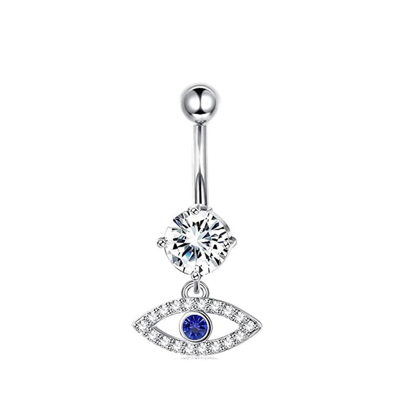 1 Piece Belly Rings Minimalist Color Block 304 Stainless Steel Inlay Zircon