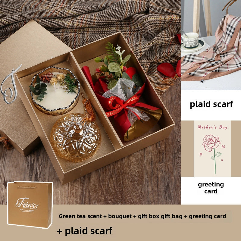 Aromatherapy Candle Gift Box March 8Th Women'S Mother'S Day Gift For Mother And Teacher Practical Niche Advanced Soy Wax