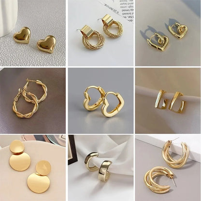 Personality Exaggerated Earrings Women\'s Heavy Metal High-end Ear Studs Large Circle French Retro Design Earrings