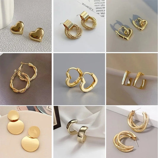 Personality Exaggerated Earrings Women\'s Heavy Metal High-end Ear Studs Large Circle French Retro Design Earrings