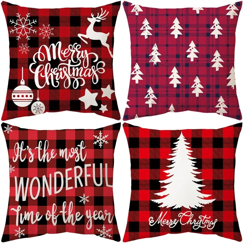 Classical Letter Short Plush Throw Pillow