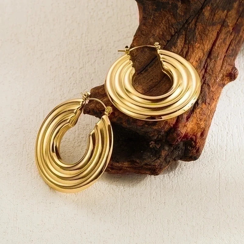 1 Pair Casual Water Droplets Solid Color Plating Stainless Steel 14k Gold Plated Ear Studs
