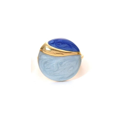 Casual Modern Style Minimalist Round 304 Stainless Steel 14K Gold Plated Enamel Open Rings