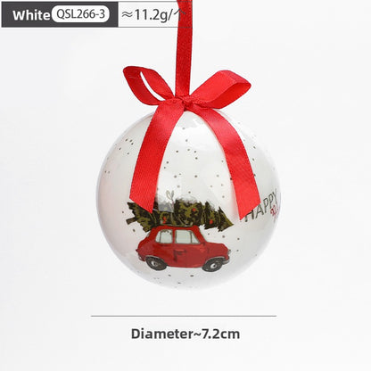 Christmas Ball Pendant Snowman Foam Ball Ornament Christmas Tree Hanging Ball Atmosphere Decoration Supplies