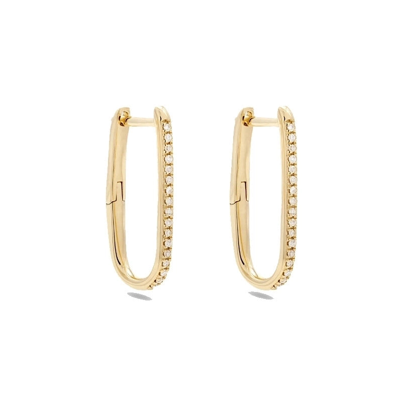 1 Pair Elegant Geometric Solid Color Copper Hoop Earrings