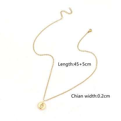 201 Stainless Steel Copper Letter Pendant Necklace