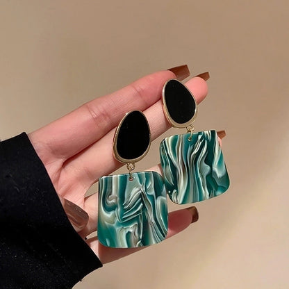 Retro Bear Heart Shape Bow Knot Arylic Alloy Cloth Enamel Artificial Pearls Rhinestones Opal Women\'s Earrings 1 Pair