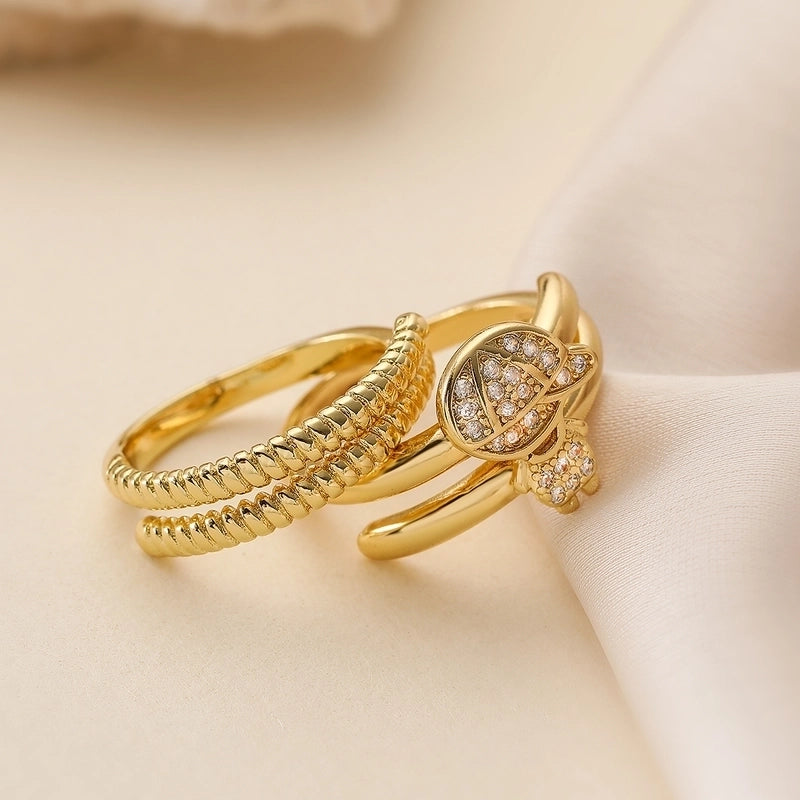 Copper Solid Color Open Rings