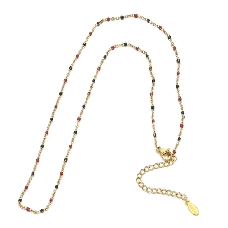 Minimalist Printing Stainless Steel Alloy Plating Gold Plated Necklace