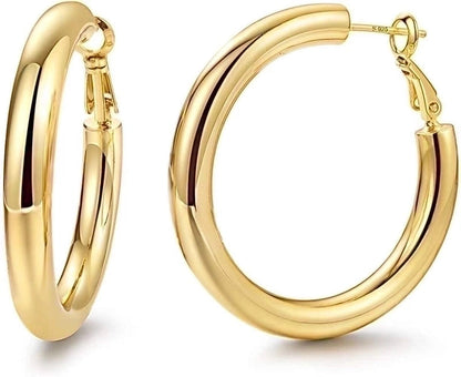 1 Pair Fashion Solid Color Plating 201 Stainless Steel 304 Stainless Steel 18K Gold Plated Earrings