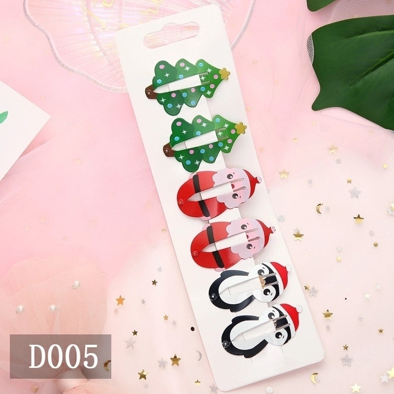 Christmas Cartoon Style Kid'S Animal Christmas Tree Fruit Metal Stoving Varnish Hair Clip