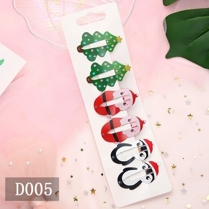 Christmas Cartoon Style Kid'S Animal Christmas Tree Fruit Metal Stoving Varnish Hair Clip
