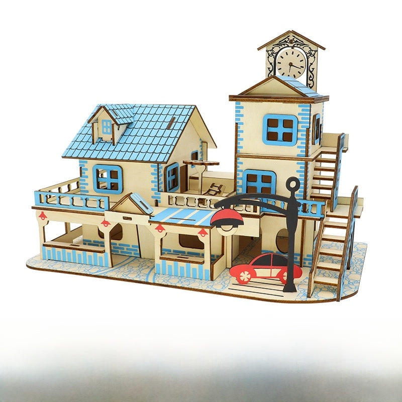 Stall Supply Children's Wooden 3D Puzzle Adult Puzzle Christmas Building Handmade Educational Model Toy