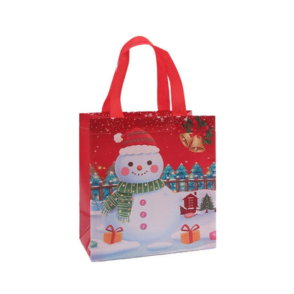 6 Pieces Christmas Gift Bag Children's Candy Gift Bag Non-woven Bag Cartoon Dirty-resistant Bag Christmas Handbag