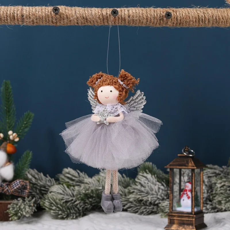 Christmas Cute Angel Cloth Holiday Indoor Hanging Ornaments Decorations Hanging Ornaments