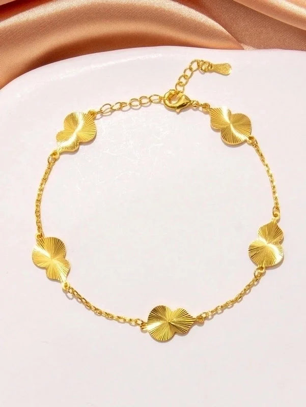 Copper Cable Chain Round Heart Shape Gourd Bracelets