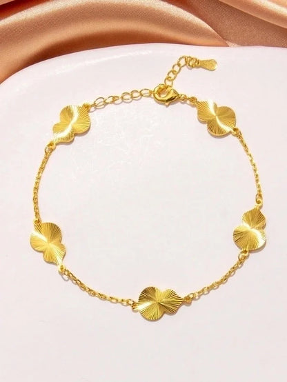 Copper Cable Chain Round Heart Shape Gourd Bracelets