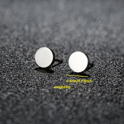 1 Pair Minimalist Classic Style Round Star Moon Hollow Out 304 Stainless Steel 18K Gold Plated Ear Studs