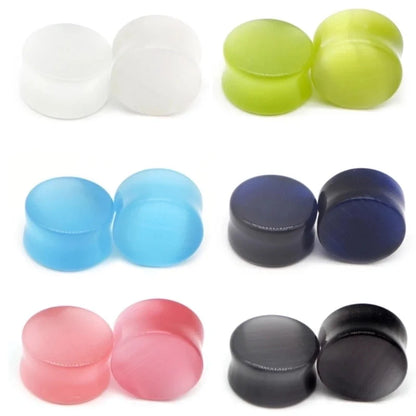 2 Pieces Ear Cartilage Rings & Studs Hip-Hop Exaggerated Punk Solid Color Opal Opal Ear Cartilage Rings & Studs