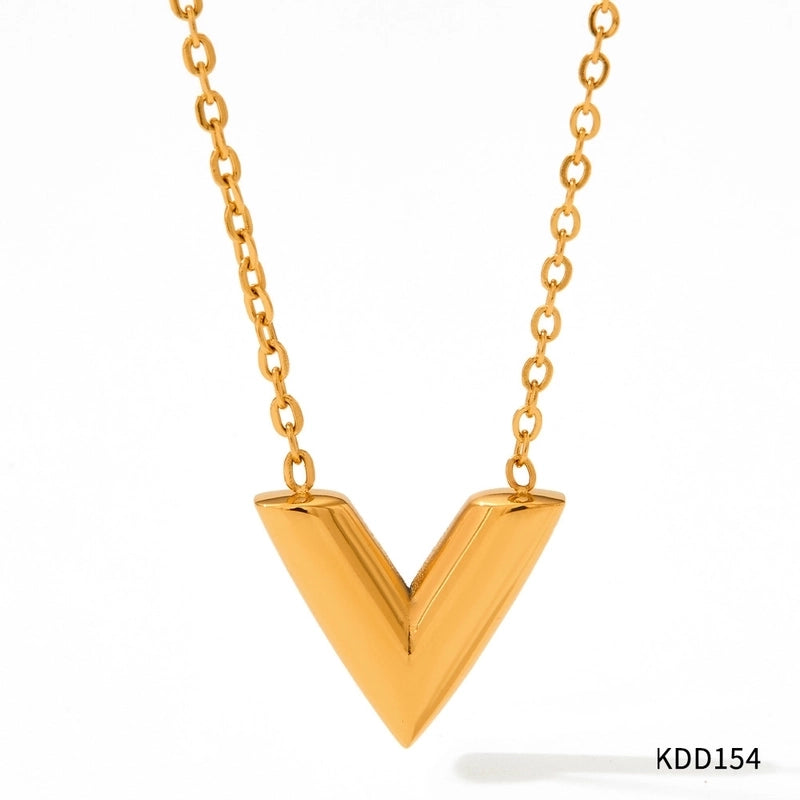 Minimalist Letter Stainless Steel Titanium Steel Bracelets Earrings Necklace