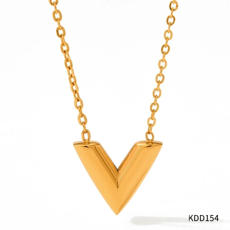 Minimalist Letter Stainless Steel Titanium Steel Bracelets Earrings Necklace