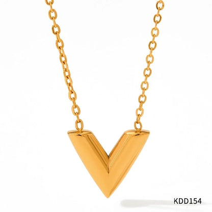 Minimalist Letter Stainless Steel Titanium Steel Bracelets Earrings Necklace