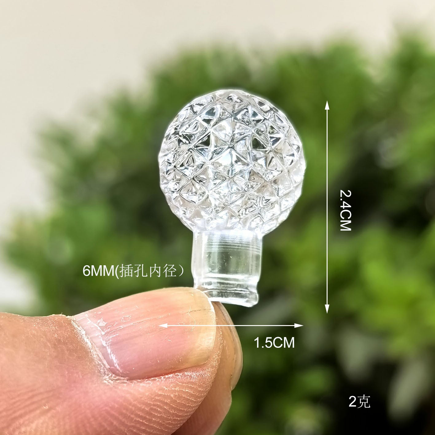 10 Pieces Transparent Round Ball Snowflake Small Five-star Christmas Tree Light String Accessories Five-pointed Star Tree Top Star Christmas Decoration