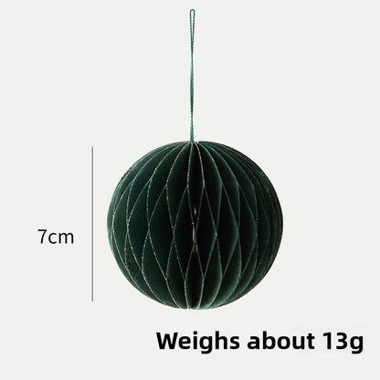 Hot Sale Christmas Paper Folding Honeycomb Christmas Tree Hanging Decoration Party Christmas Decoration Supplies Hanging Ornament