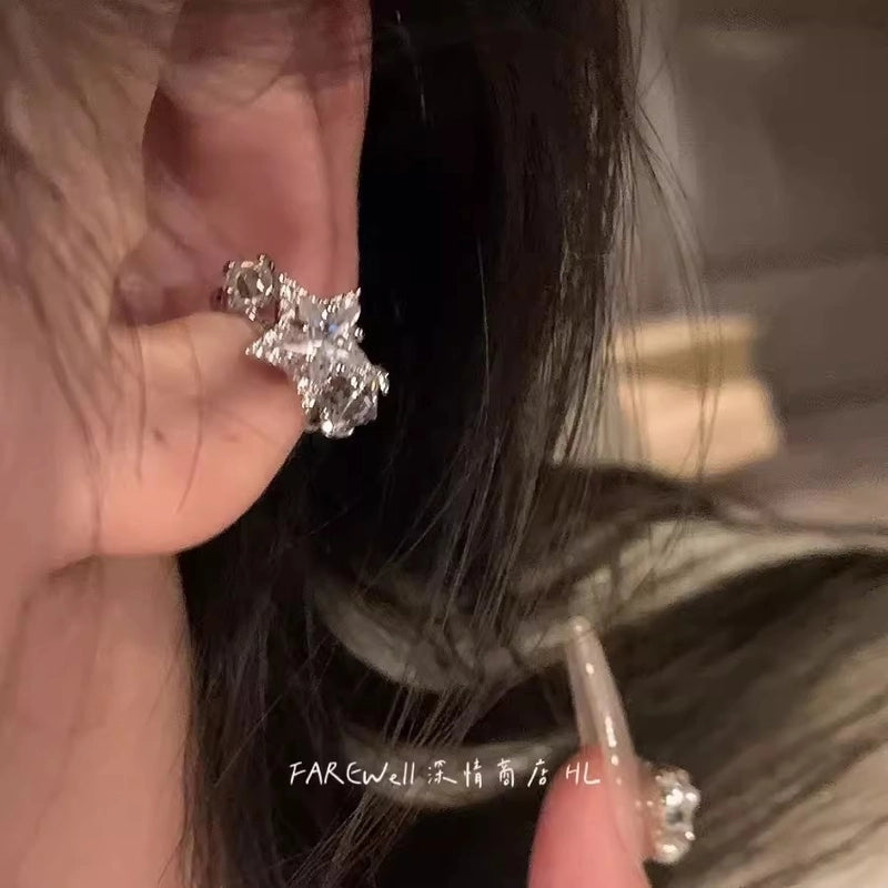 1 Pair Casual Minimalist Round Heart Shape Plating Inlay Copper Zircon Earrings