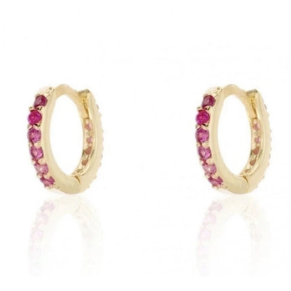 1 Pair Casual Minimalist Round Plating Inlay Copper Zircon Gold Plated Silver Plated Earrings