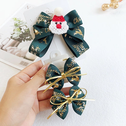 Christmas Cute Bow Knot Elk Cloth Party Party Accessories
