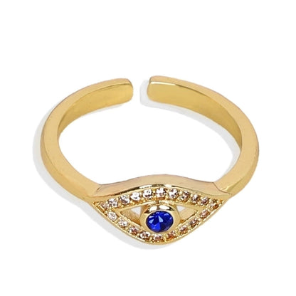 Geometric Silver Transparent Rhinestone Inlaid Series Open Copper Inlaid Zirconium Ring