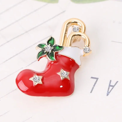Cartoon Style Pin Flower Alloy Plating Artificial Gemstones Unisex Brooches
