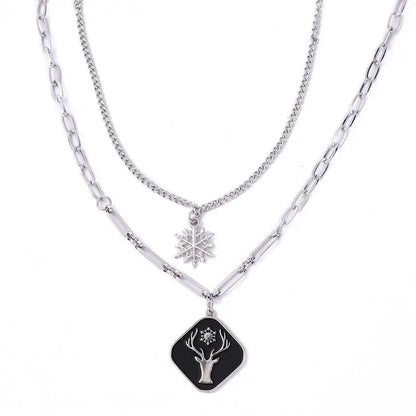 Hip-Hop Animal Skull Stainless Steel Alloy Plating Pendant Necklace