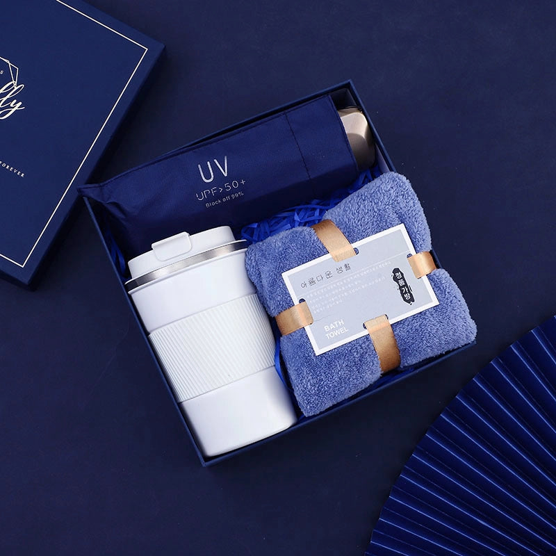 Business Gift Set Women's Day Gift Employee Activity Insulated Cup Umbrella Suitable For Clients